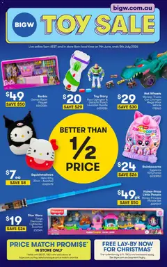 Preview of catalogue Big W Catalogue - Toy Sale from shop Big W valid 09/06/2026