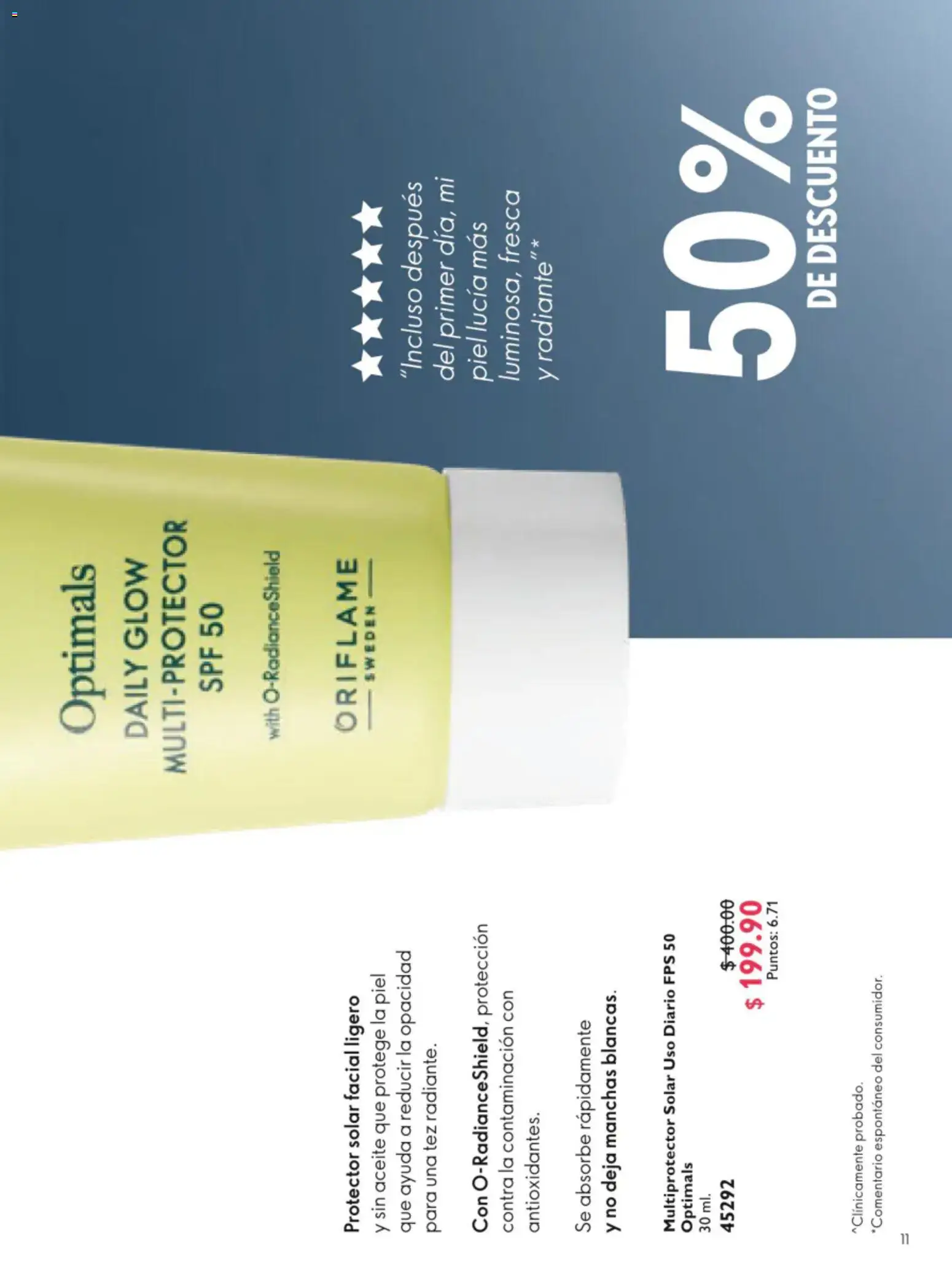 Vista previa las ofertas de la tienda Oriflame - Oriflame campaña 9 2026 desde el 20/06/2026 - Protector solar, Aceite