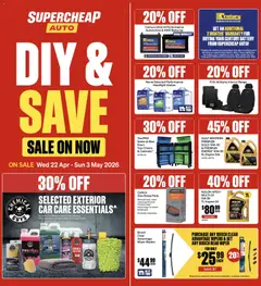 Preview of catalogue Supercheap Auto catalogue from shop Supercheap Auto valid 22 Apr 2026