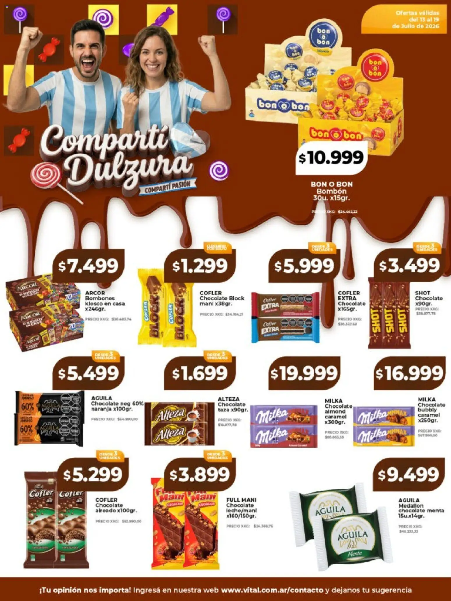 Vista previa del folleto de la tienda Vital válido desde el 13/07/2026 - Chocolate, Taza, Mani, Bombones