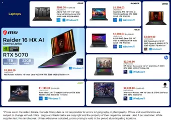 Preview of leaflet Canada Computers weekly flyer from shop Canada Computers is valid from Aug 11, 2026