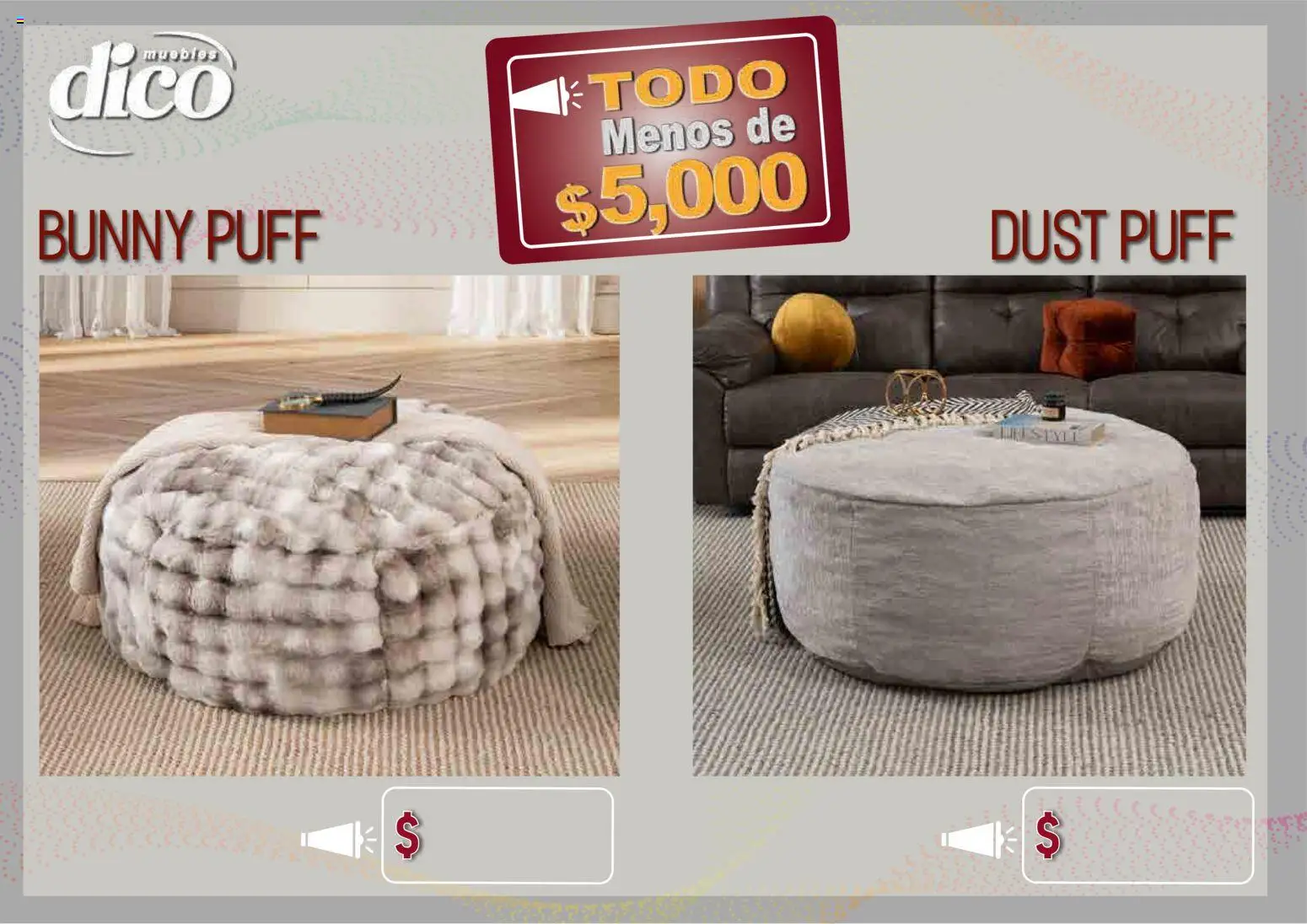 Vista previa las ofertas de la tienda Muebles Dico - Muebles Dico catálogo Todo menos de 5000 Pacifico desde el 09/04/2026 