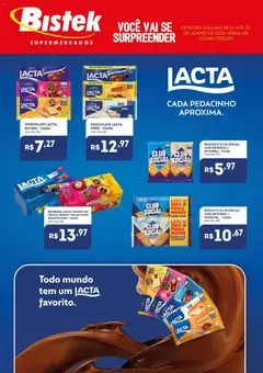Pré-Visualização do folheto "Bistek Supermercados ofertas Lacta" da loja Bistek Supermercados válido a partir de 17/06/2026