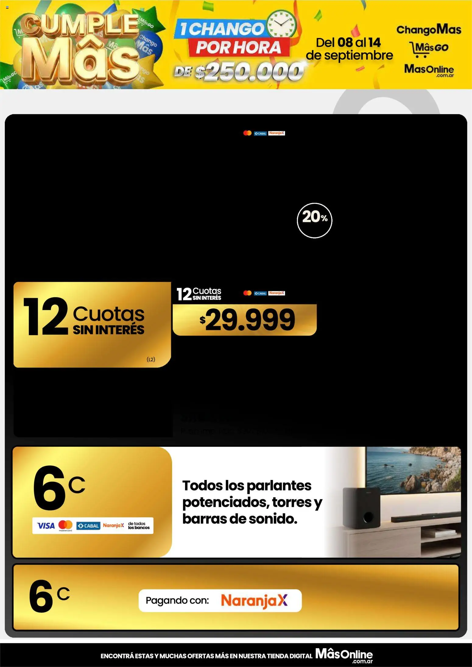 Vista previa del folleto de la tienda Changomas válido desde el 08/09/2026 