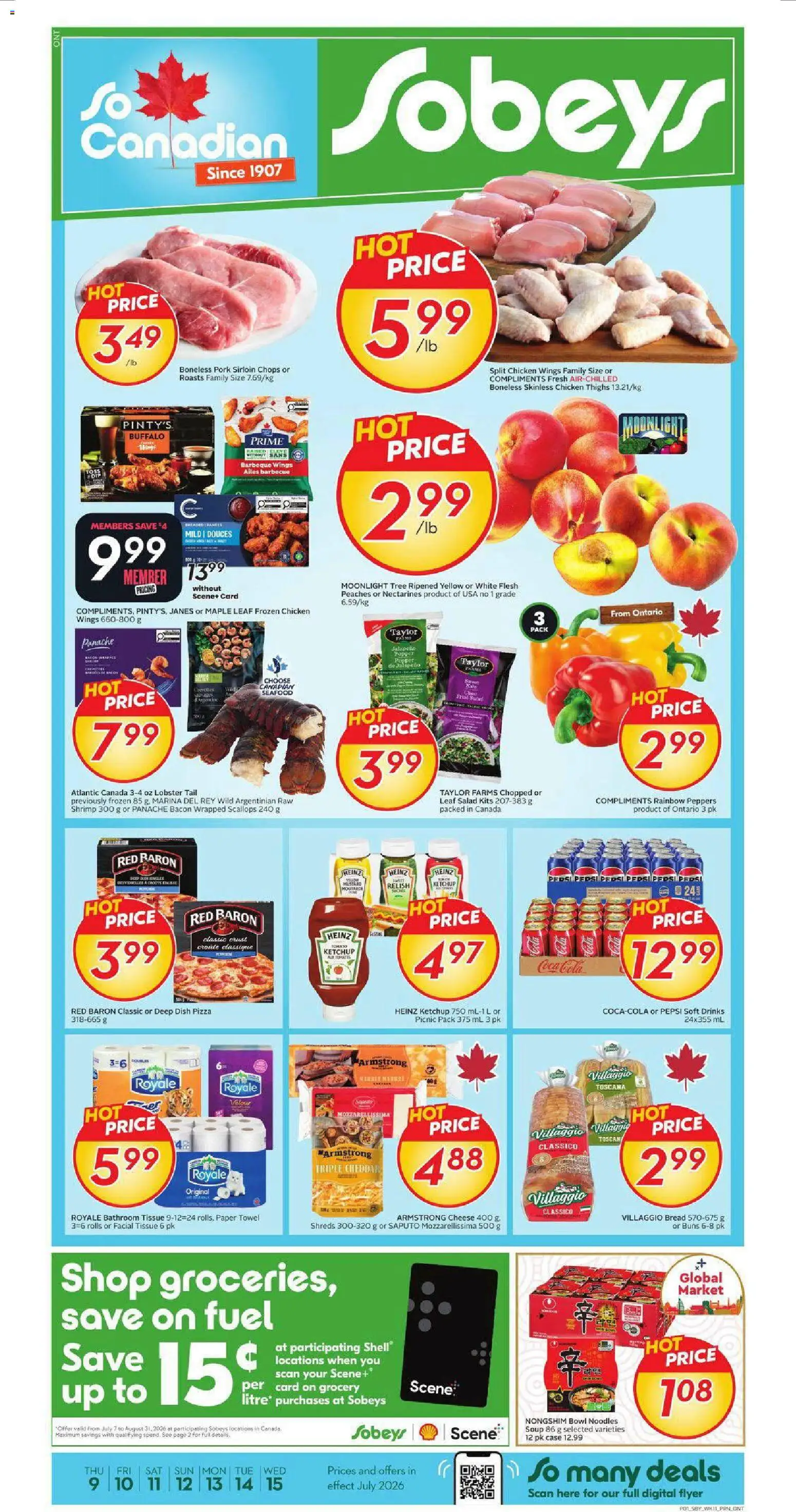 Preview of leaflet Sobeys weekly flyer / circulaire from shop Sobeys is valid from Jul 09, 2026