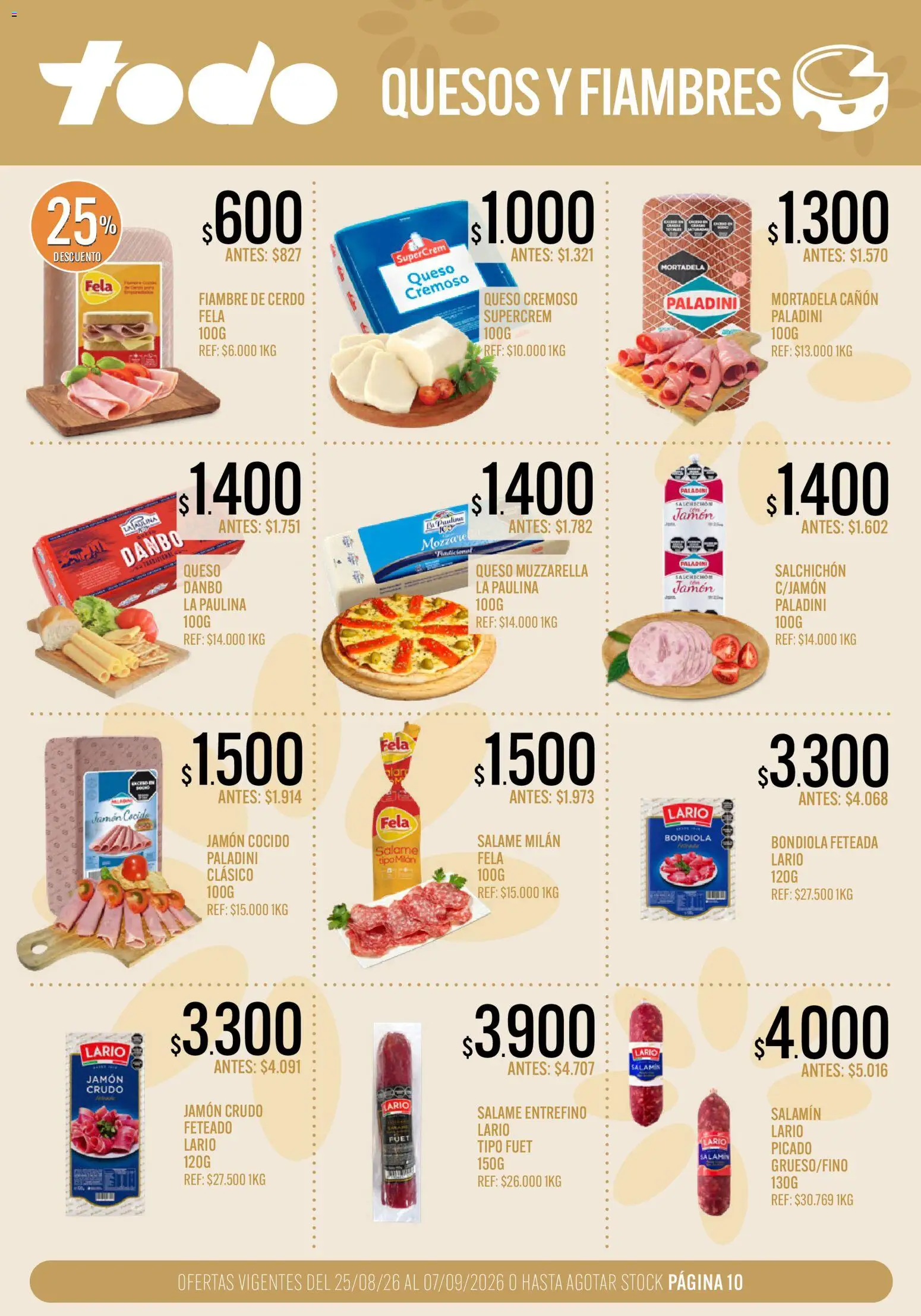 Vista previa del folleto de la tienda Supermercados TODO válido desde el 25/08/2026 