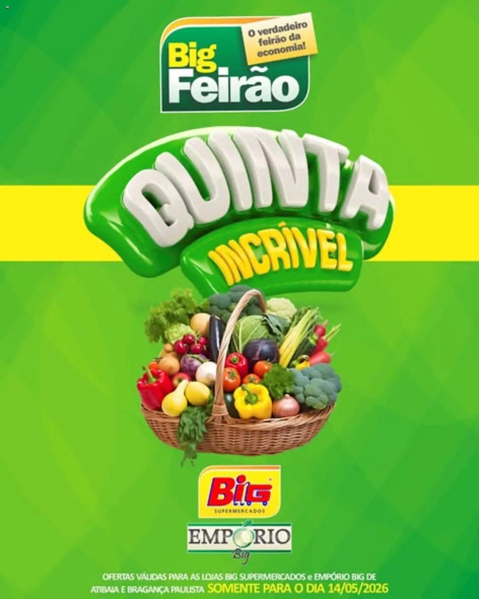 Pré-Visualização do folheto "Big Supermercados ofertas do Dia" da loja Big Supermercados válido a partir de 14/05/2026