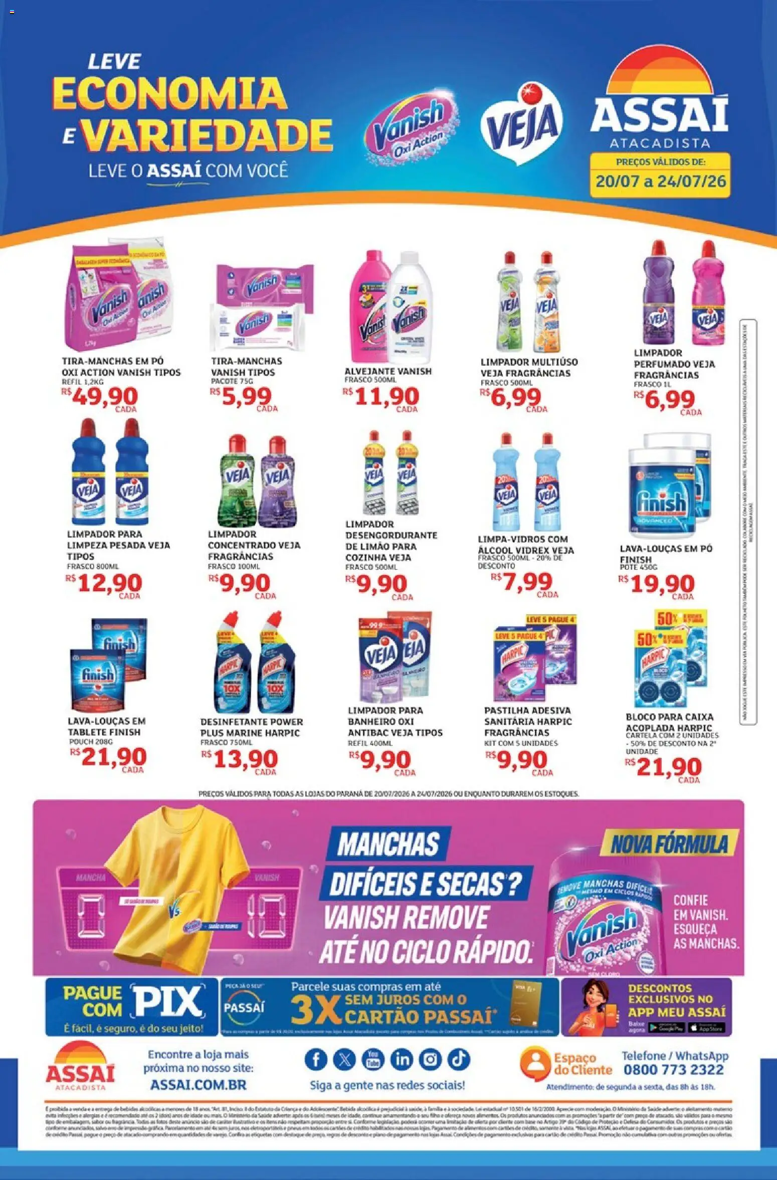 Pré-Visualização do folheto "Assaí Atacadista ofertas - PR" da loja Assaí Atacadista válido a partir de 20/07/2026