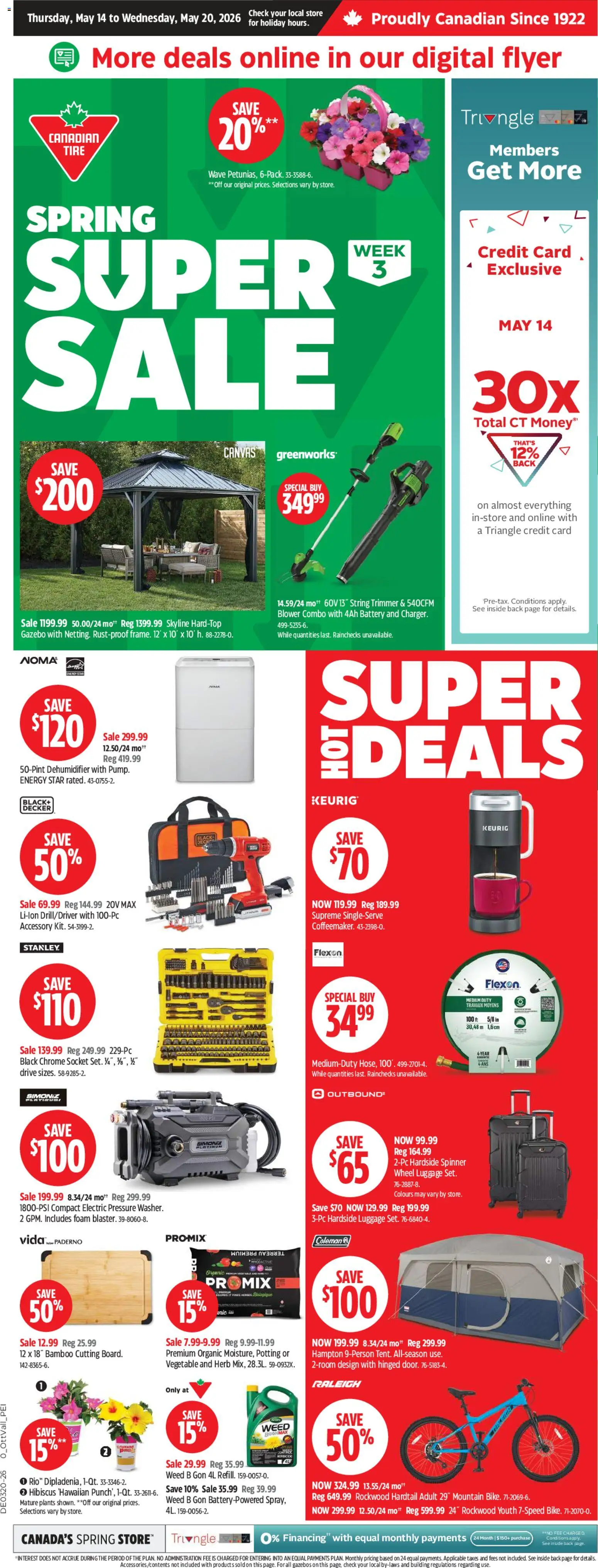 Preview of leaflet Canadian Tire weekly flyer from shop Canadian Tire is valid from May 14, 2026