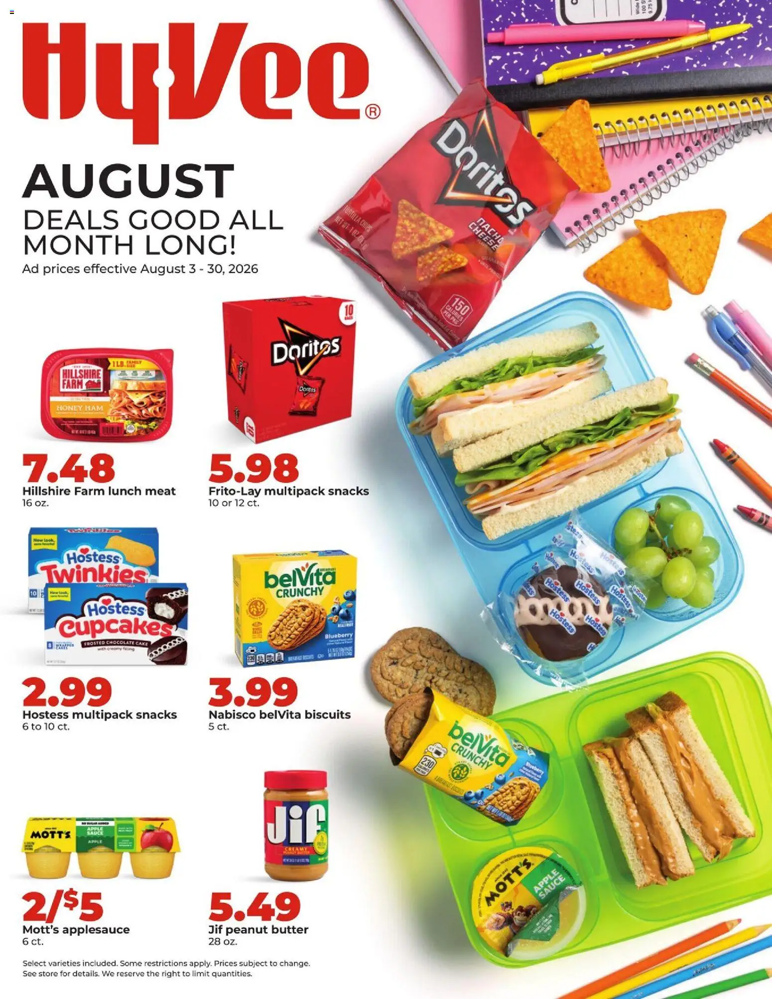 Ad Preview of HyVee HyVee Monthly Ad from 08/03/2026
