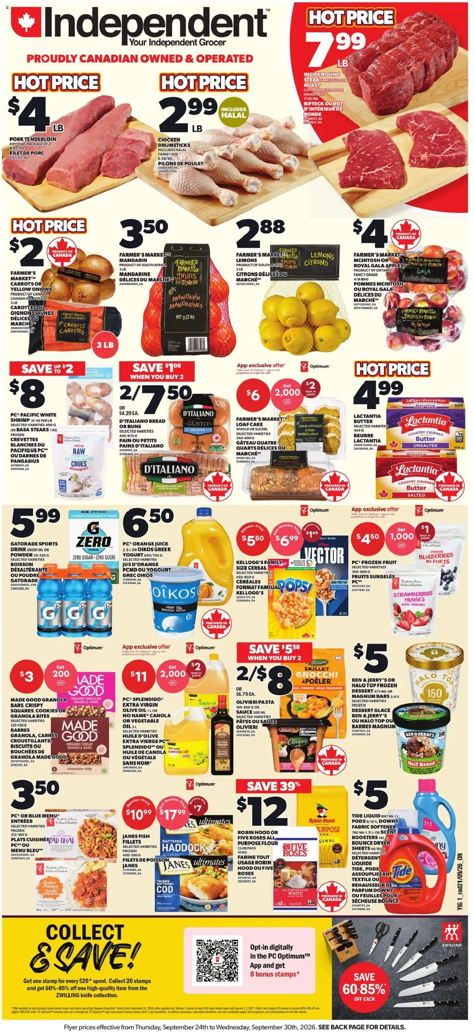 Preview of leaflet Independent Grocer weekly flyer / circulaire from shop Independent Grocer is valid from Sep 24, 2026