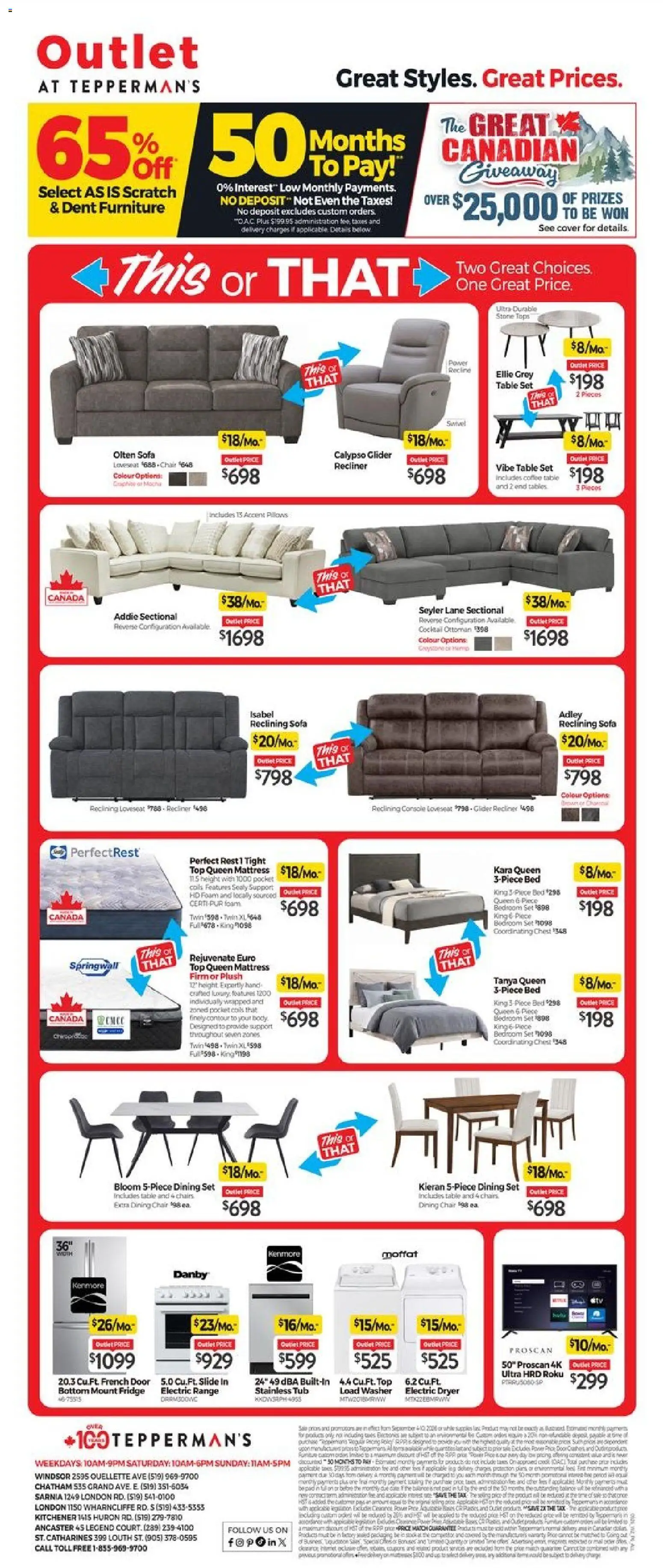Preview of leaflet Tepperman's outlet from shop Tepperman's is valid from Sep 04, 2026