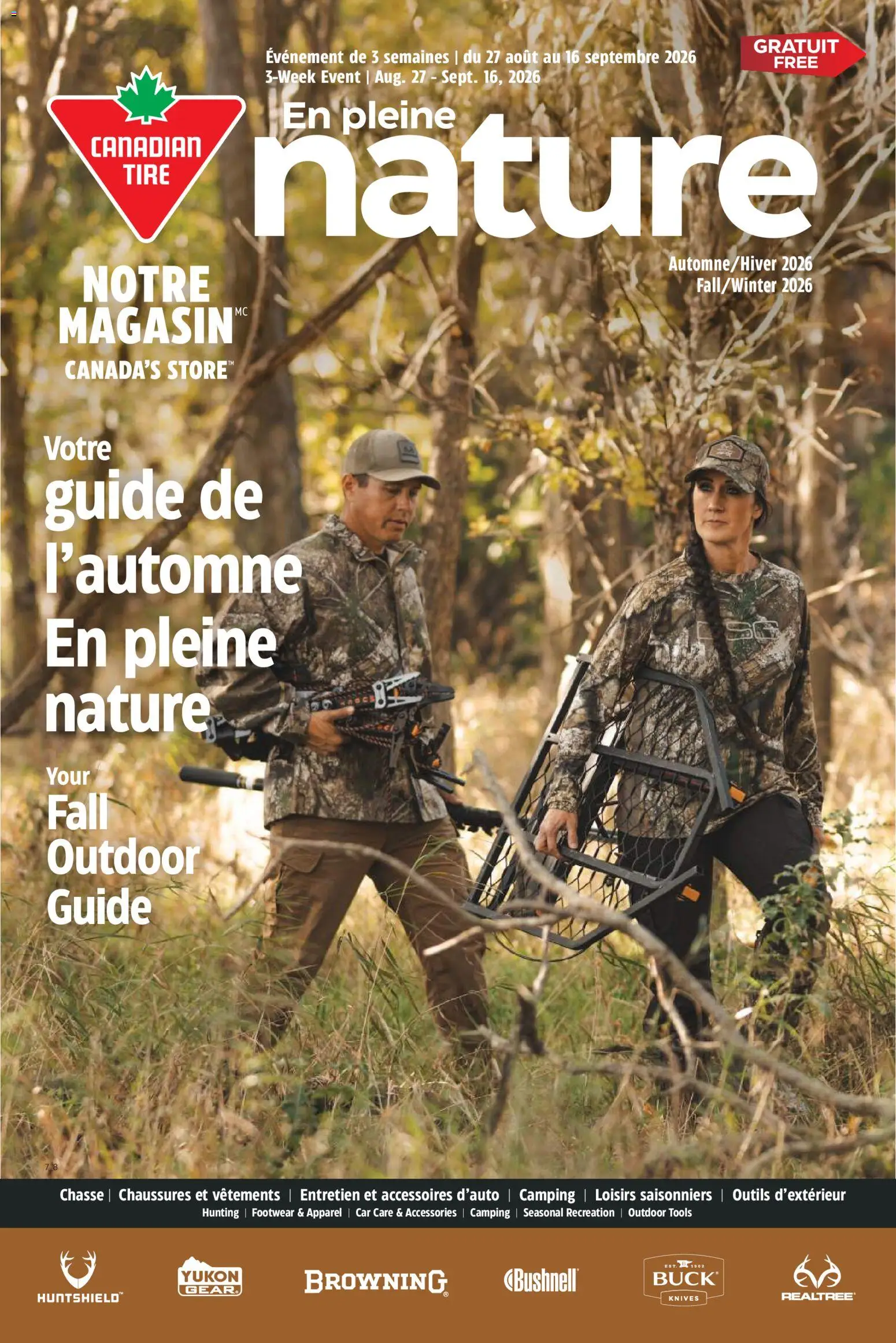 Preview of leaflet Canadian Tire circulaire - En pleine nature from shop Canadian Tire is valid from Aug 27, 2026
