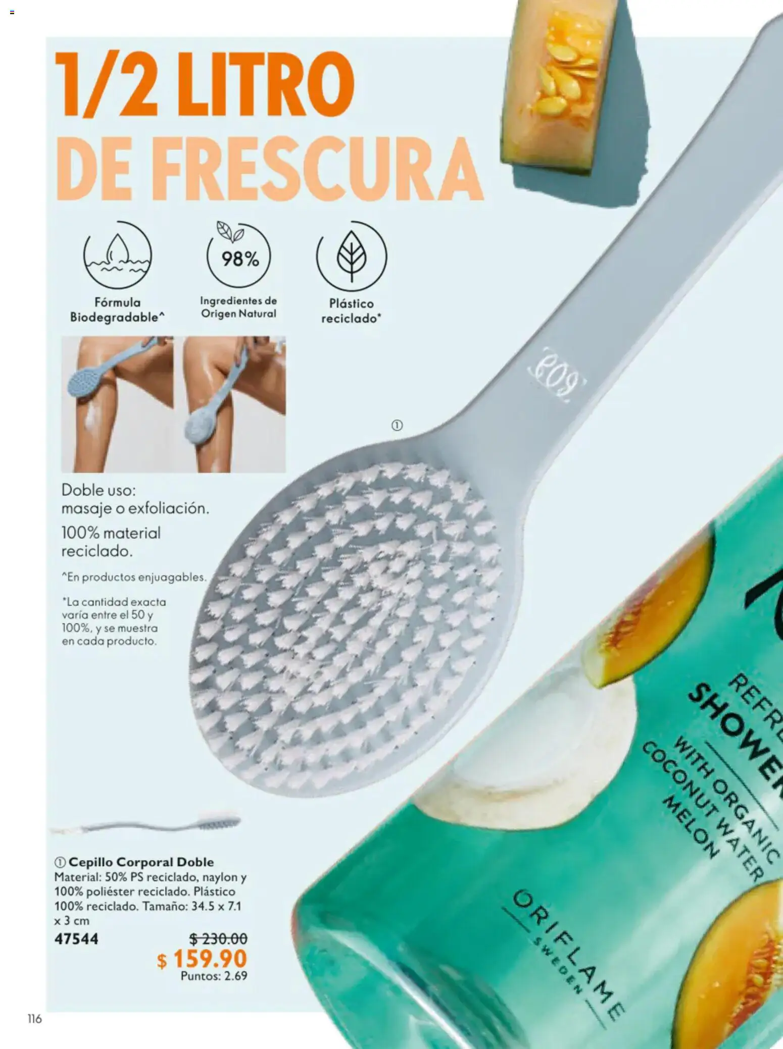 Vista previa las ofertas de la tienda Oriflame - Oriflame campaña 9 2026 desde el 20/06/2026 - Ingredientes, Cepillo, Melón