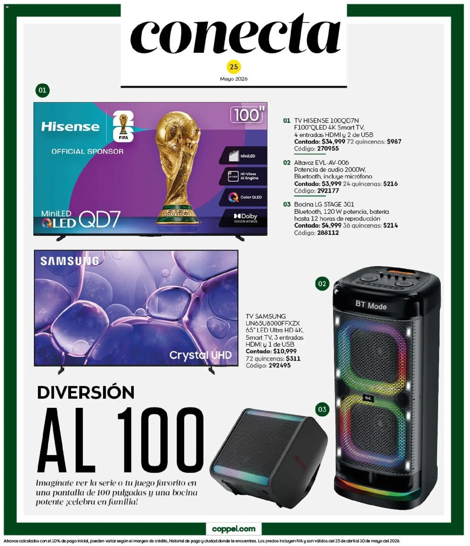 Vista previa las ofertas de la tienda Coppel - Coppel catálogo Claro que la vas a querer desde el 25/04/2026 - Juego, Té, Bocina, Micrófono, Usb, Audio