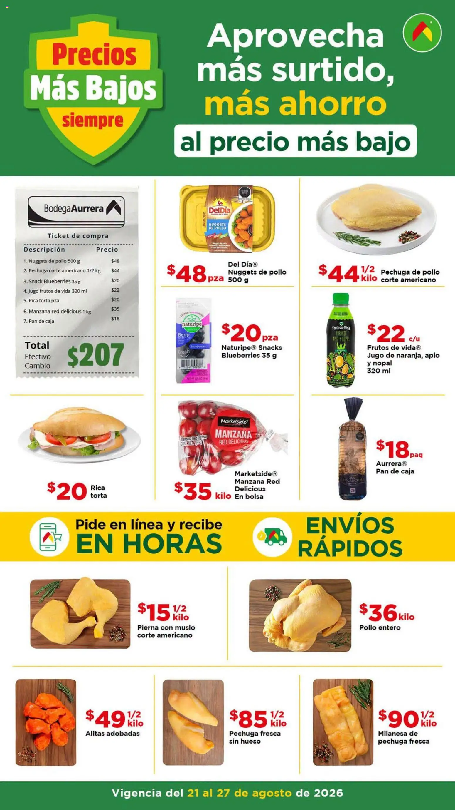Vista previa las ofertas de la tienda Bodega Aurrerá - Bodega Aurrerá folleto Aprovecha más surtido desde el 21/08/2026 
