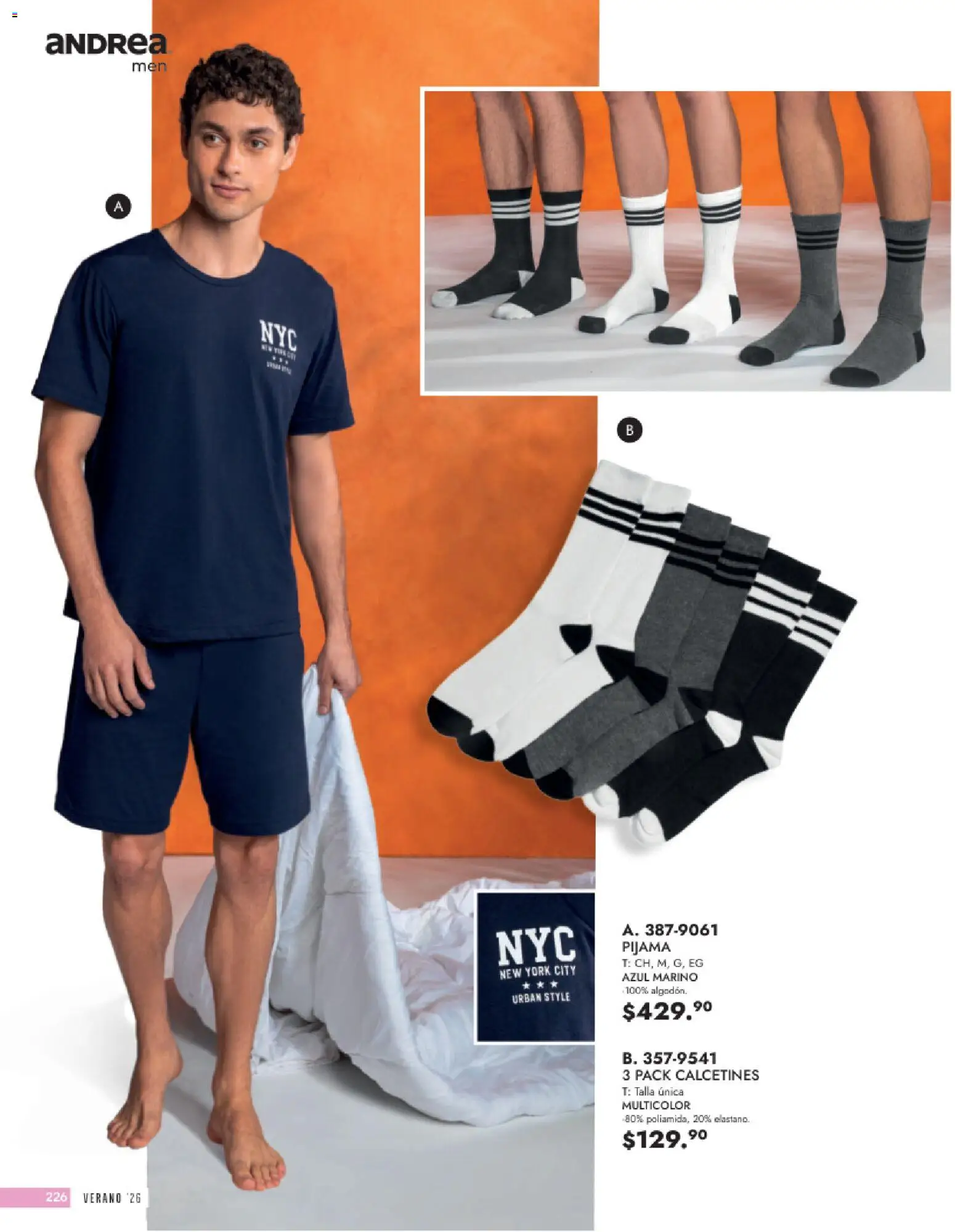 Vista previa las ofertas de la tienda Andrea - Andrea catálogo Vestir Caballero desde el 24/05/2026 - Pijama, Calcetines