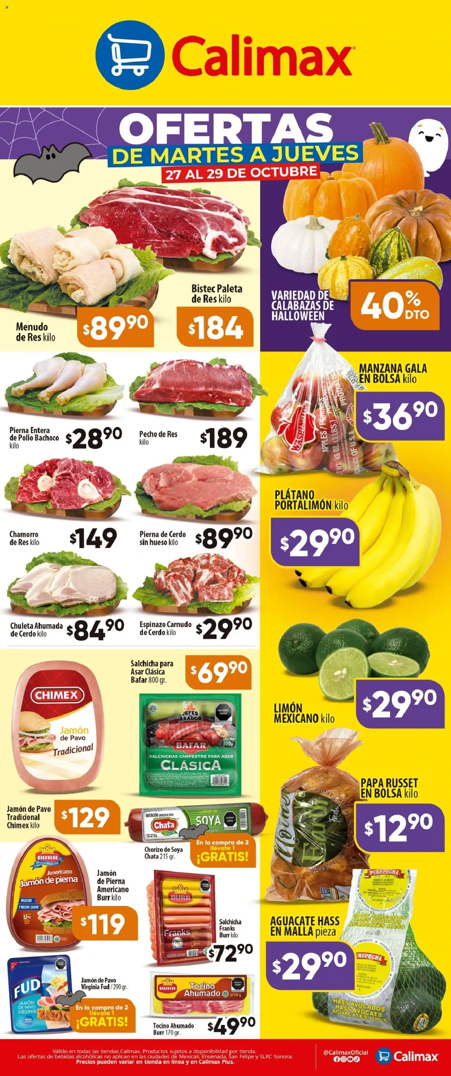 Vista previa las ofertas de la tienda Calimax - Calimax folleto Ofertas Martes y Jueves desde el 27/10/2026 