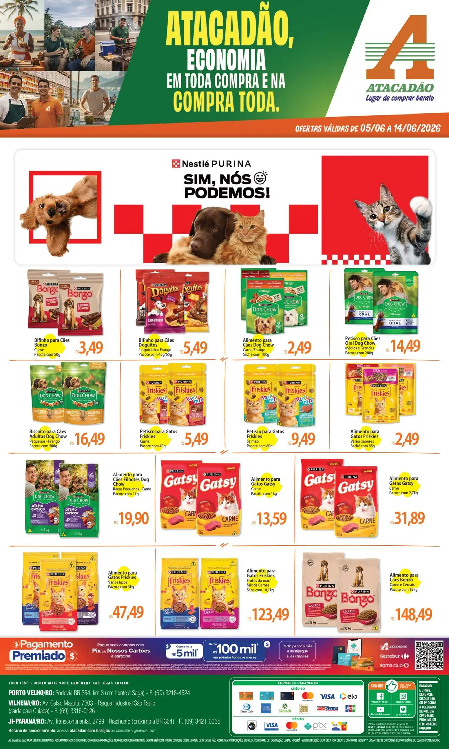Pré-Visualização do folheto "Atacadão ofertas - RO" da loja Atacadão válido a partir de 05/06/2026 - Biscoito, Carne, Biscoitos, Frango, Salmão, Cereais