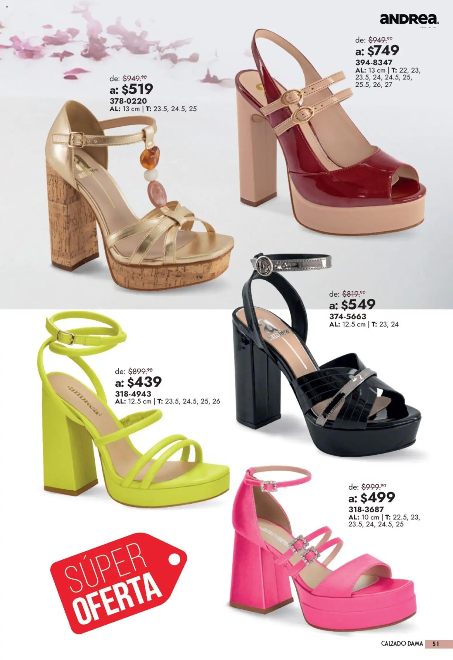 Vista previa las ofertas de la tienda Andrea - Andrea catálogo Outlet desde el 13/09/2026 