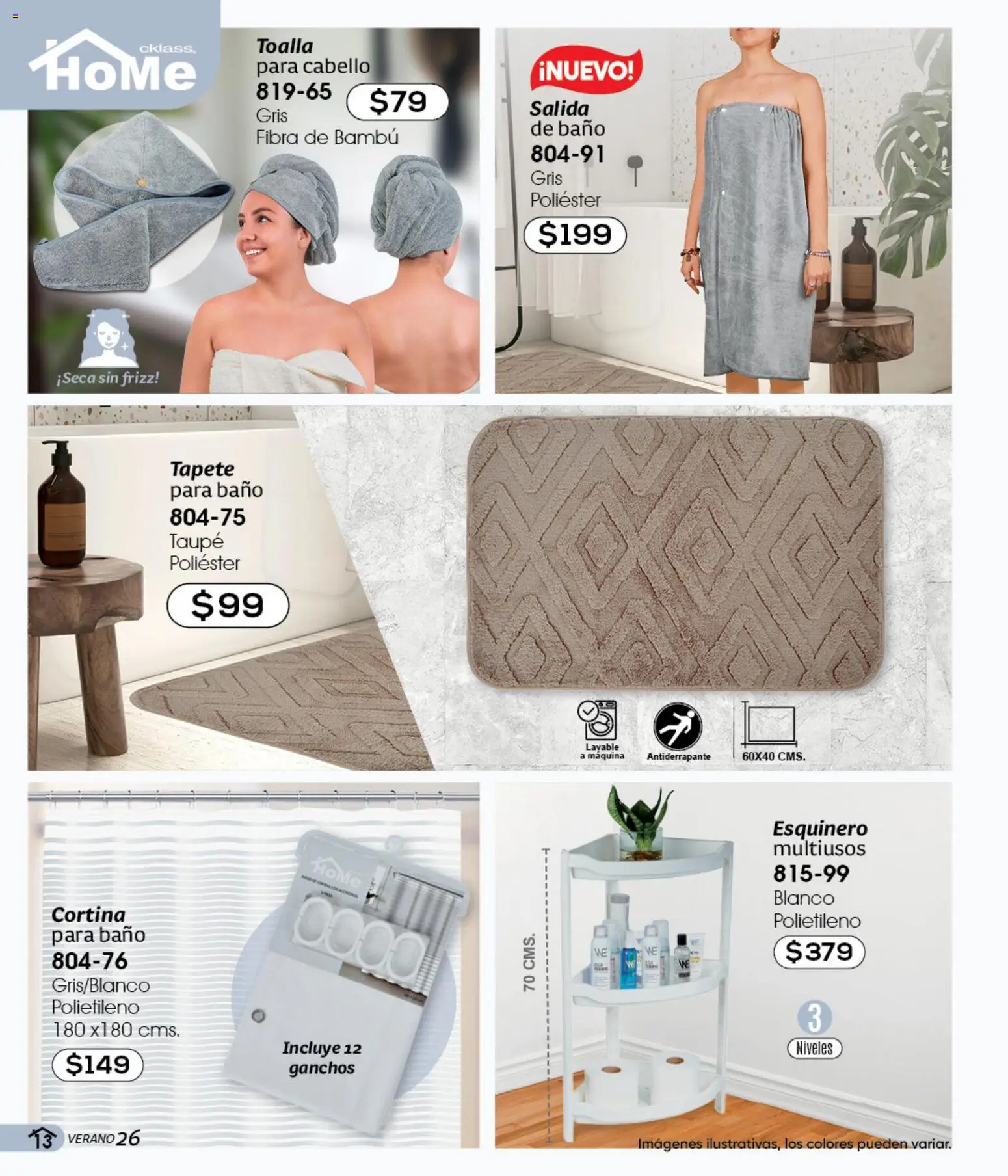 Vista previa las ofertas de la tienda Cklass - Cklass catálogo Verano Handbags desde el 05/03/2026 - Baño, Toalla, Tapete