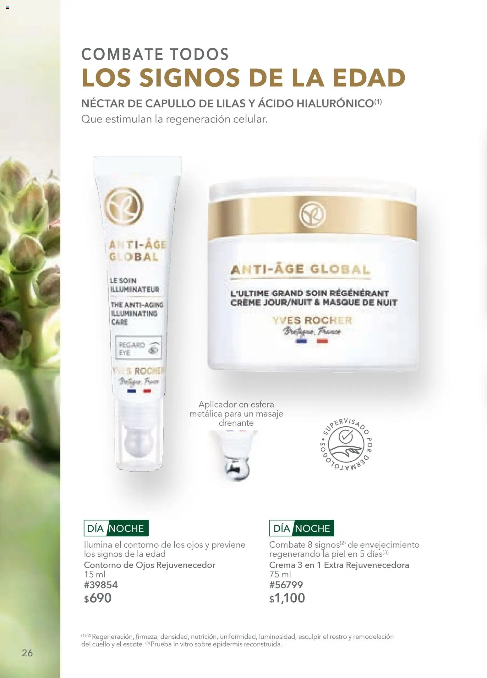 Vista previa las ofertas de la tienda Yves Rocher - Campaña 4 2026 desde el 03/03/2026 - Crema, Sobre, Contorno de ojos, Contorno