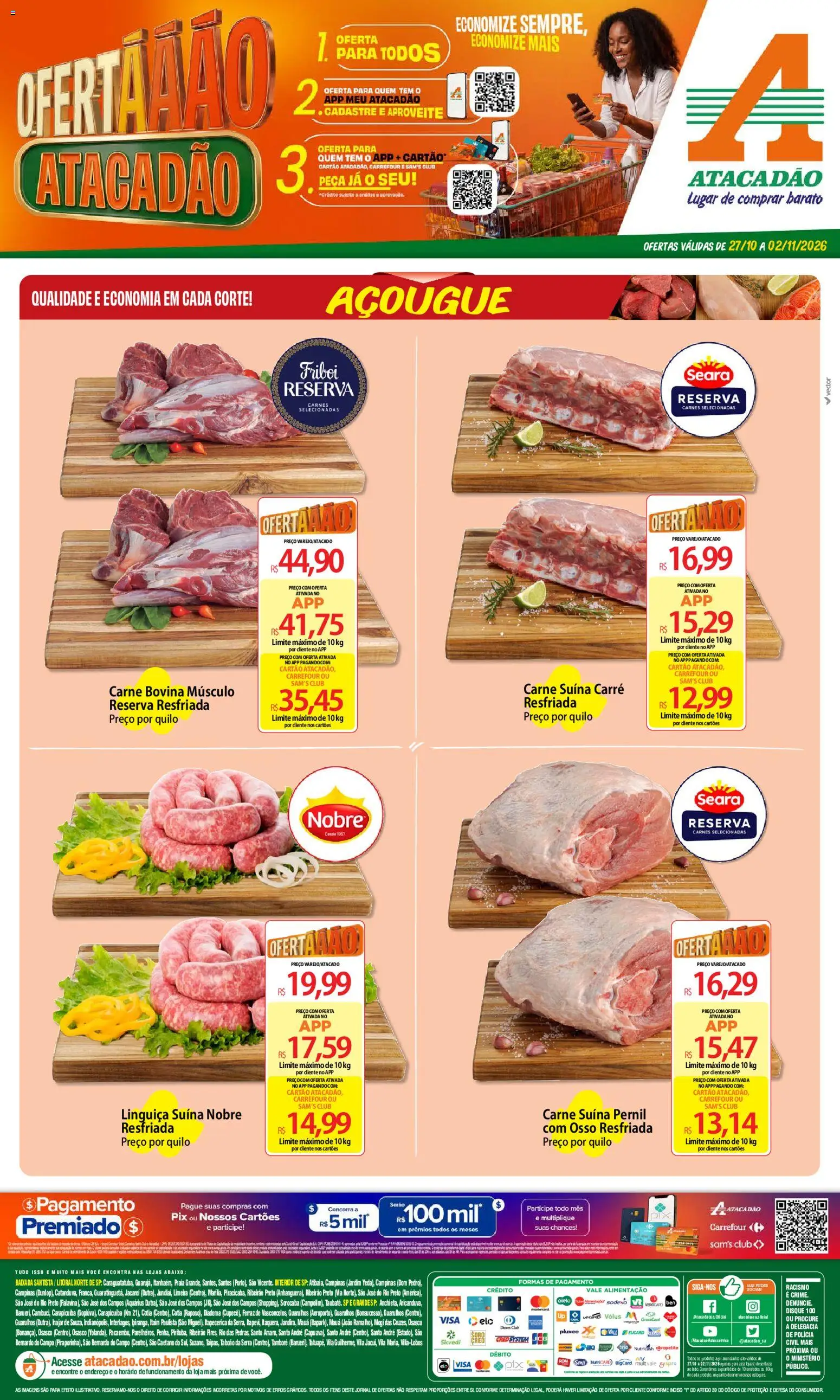 Pré-Visualização do folheto "Atacadão ofertas - SP" da loja Atacadão válido a partir de 27/10/2026
