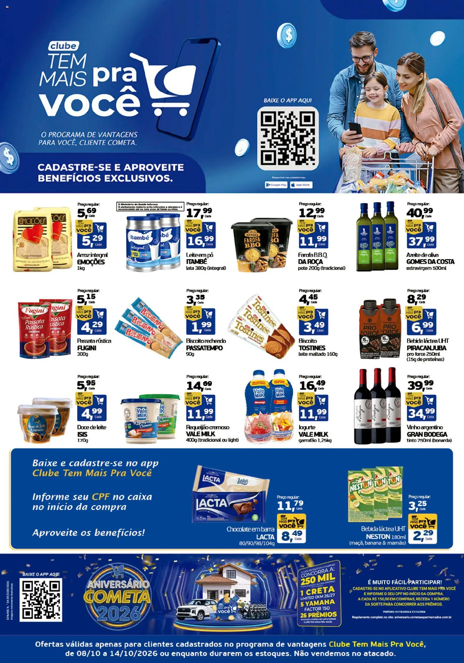 Pré-Visualização do folheto "Cometa Supermercados ofertas Clube Tem Mais Pra Você" da loja Cometa Supermercados válido a partir de 08/10/2026