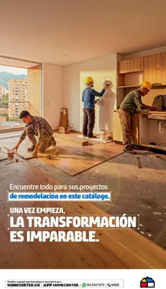  Vista previa del prospecto Homecenter catálogo La transformación es imparable del almacen Homecenter válida del 08/09/2026 al 23/10/2026