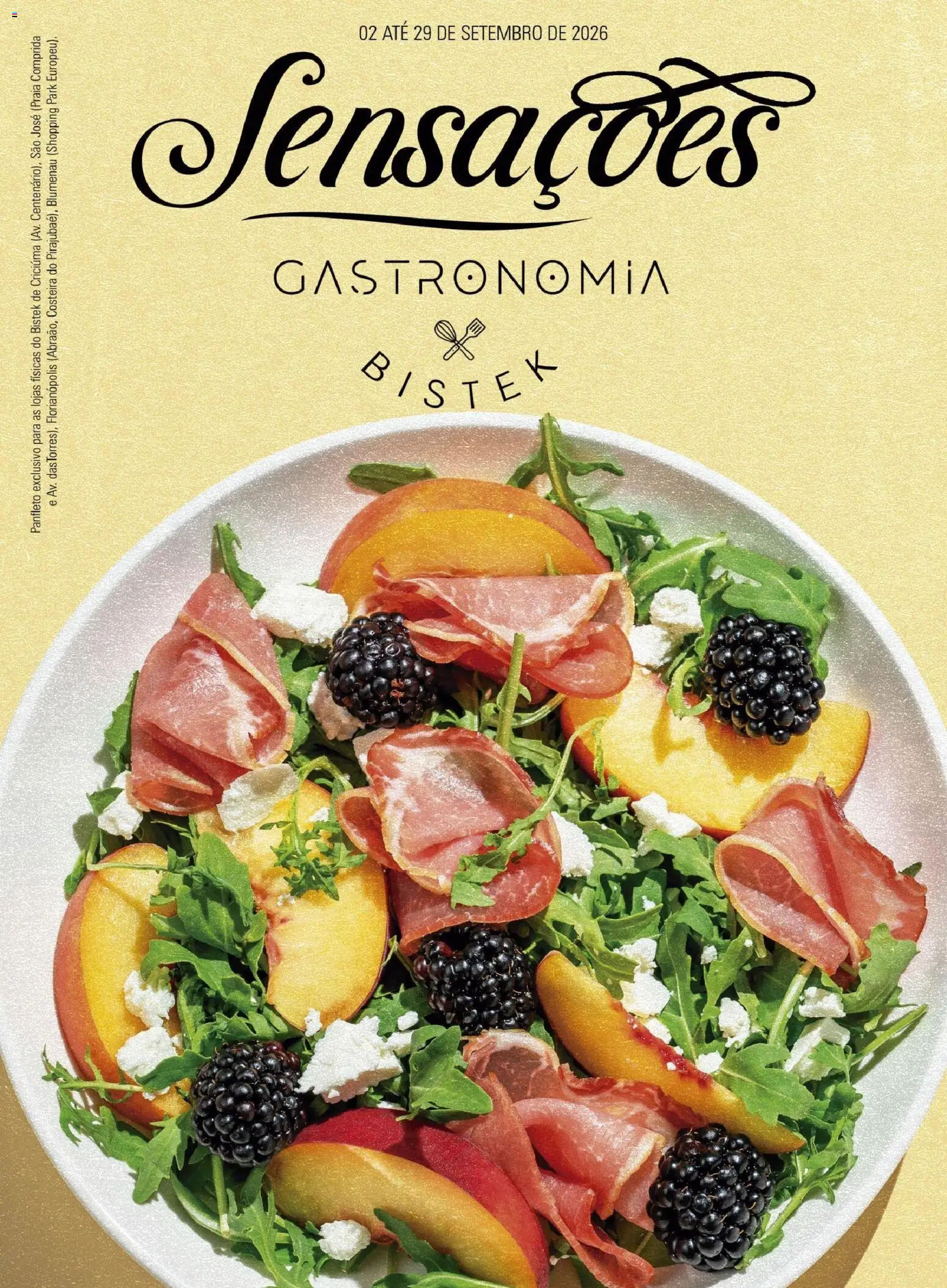 Pré-Visualização do folheto "Bistek Supermercados ofertas Sensações Gastronomia" da loja Bistek Supermercados válido a partir de 02/09/2026