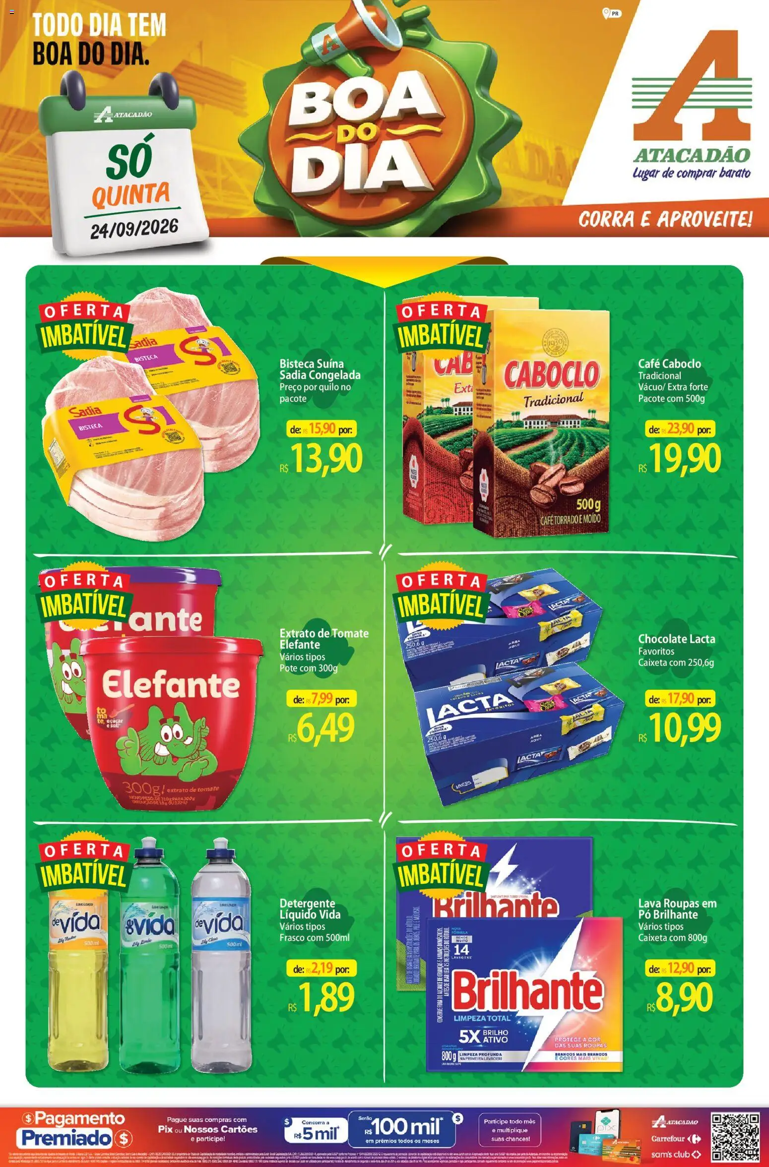Pré-Visualização do folheto "Atacadão ofertas - PR" da loja Atacadão válido a partir de 24/09/2026