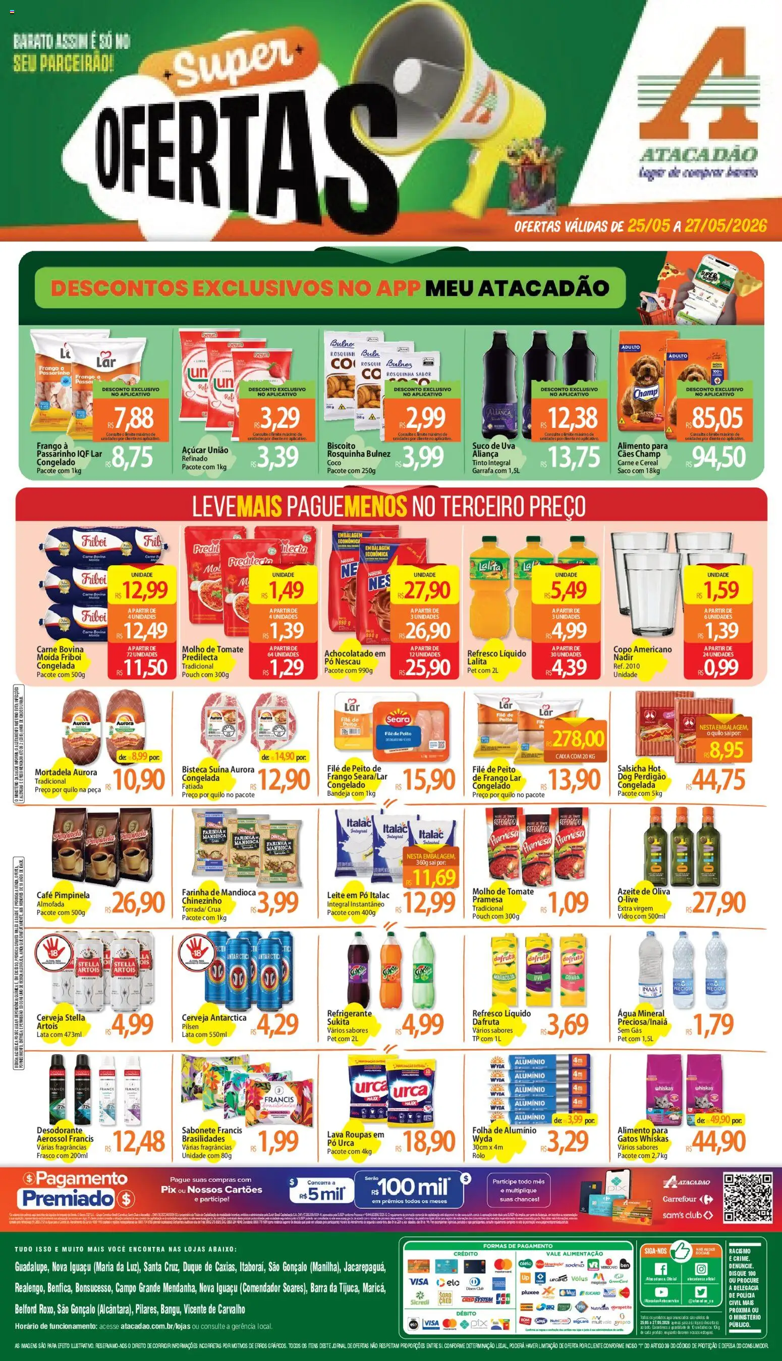 Pré-Visualização do folheto "Atacadão ofertas - RJ" da loja Atacadão válido a partir de 25/05/2026
