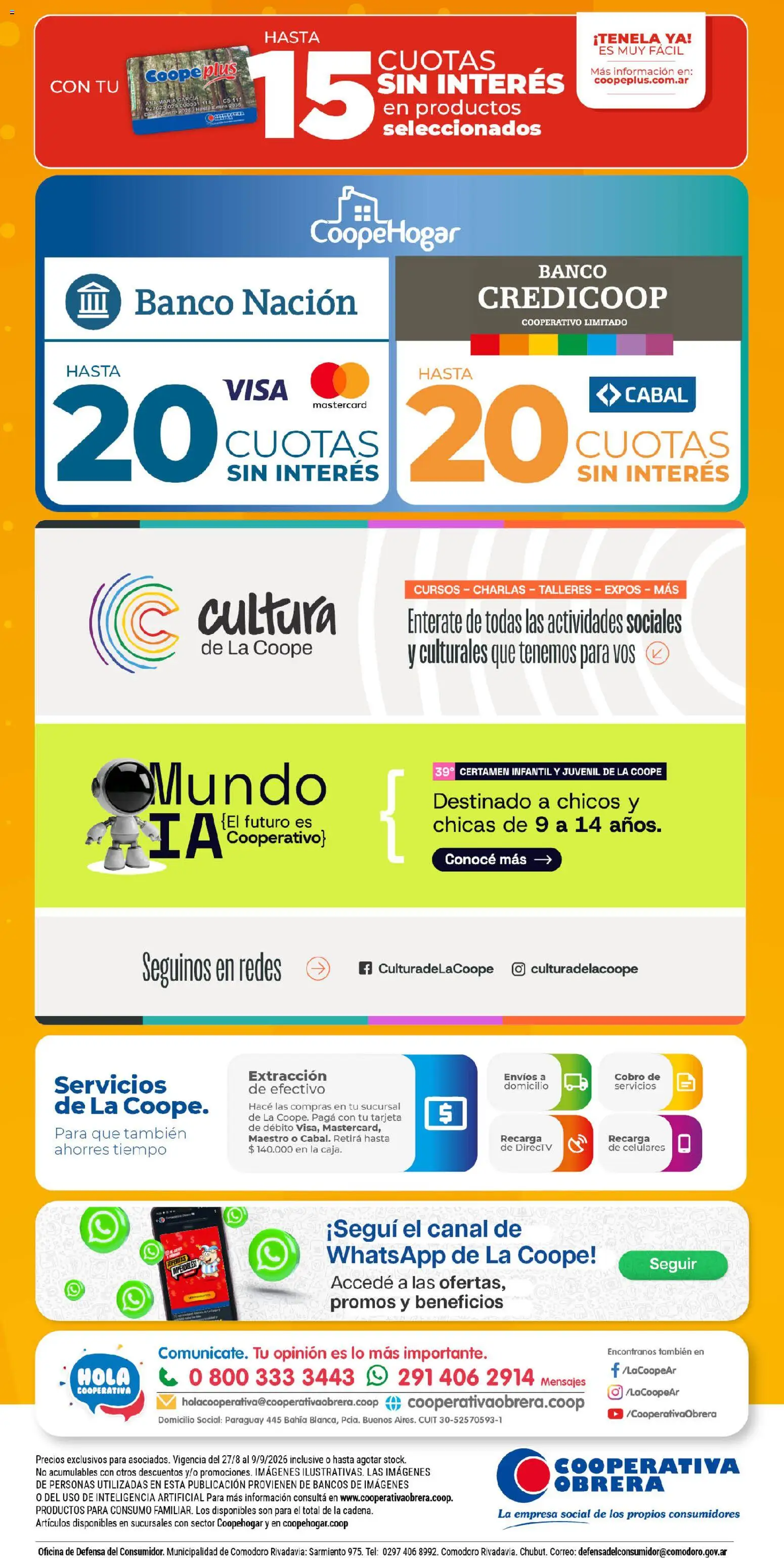 Vista previa del folleto de la tienda Cooperativa Obrera válido desde el 27/08/2026 