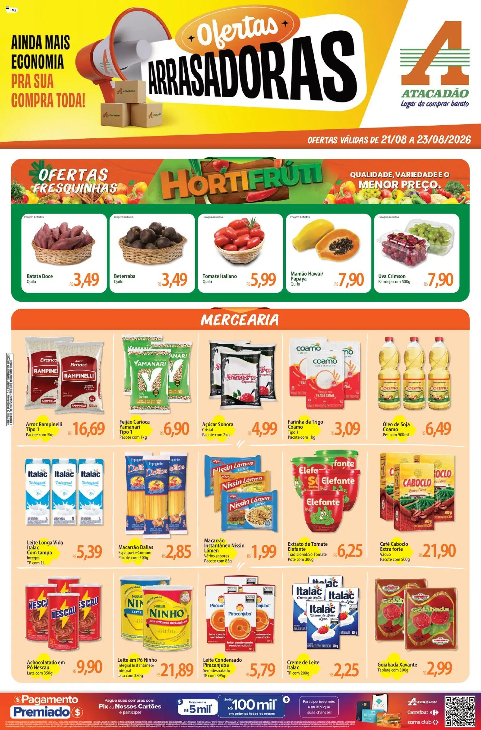 Pré-Visualização do folheto "Atacadão ofertas - MS" da loja Atacadão válido a partir de 21/08/2026