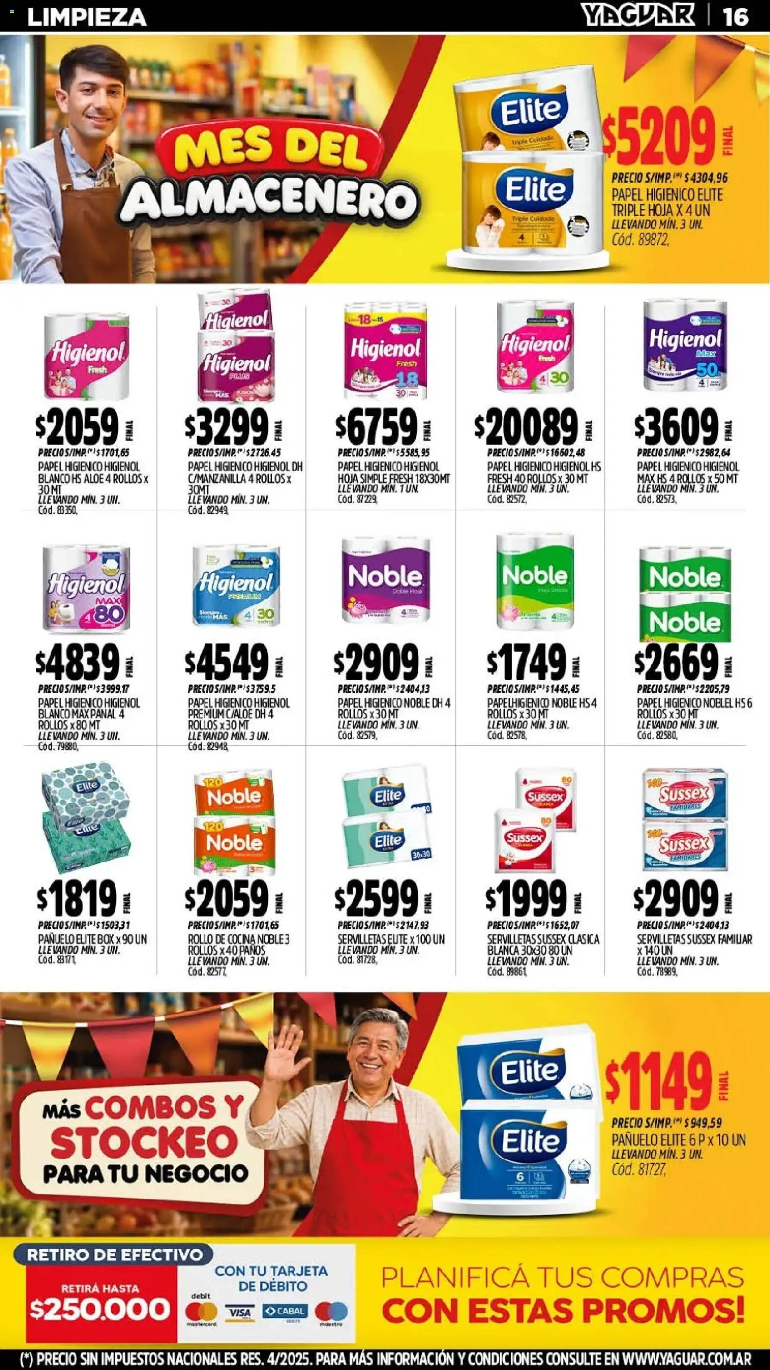 Vista previa del folleto de la tienda Yaguar válido desde el 28/09/2026 - Cocina, Papel higiénico, Pañuelo, Servilletas