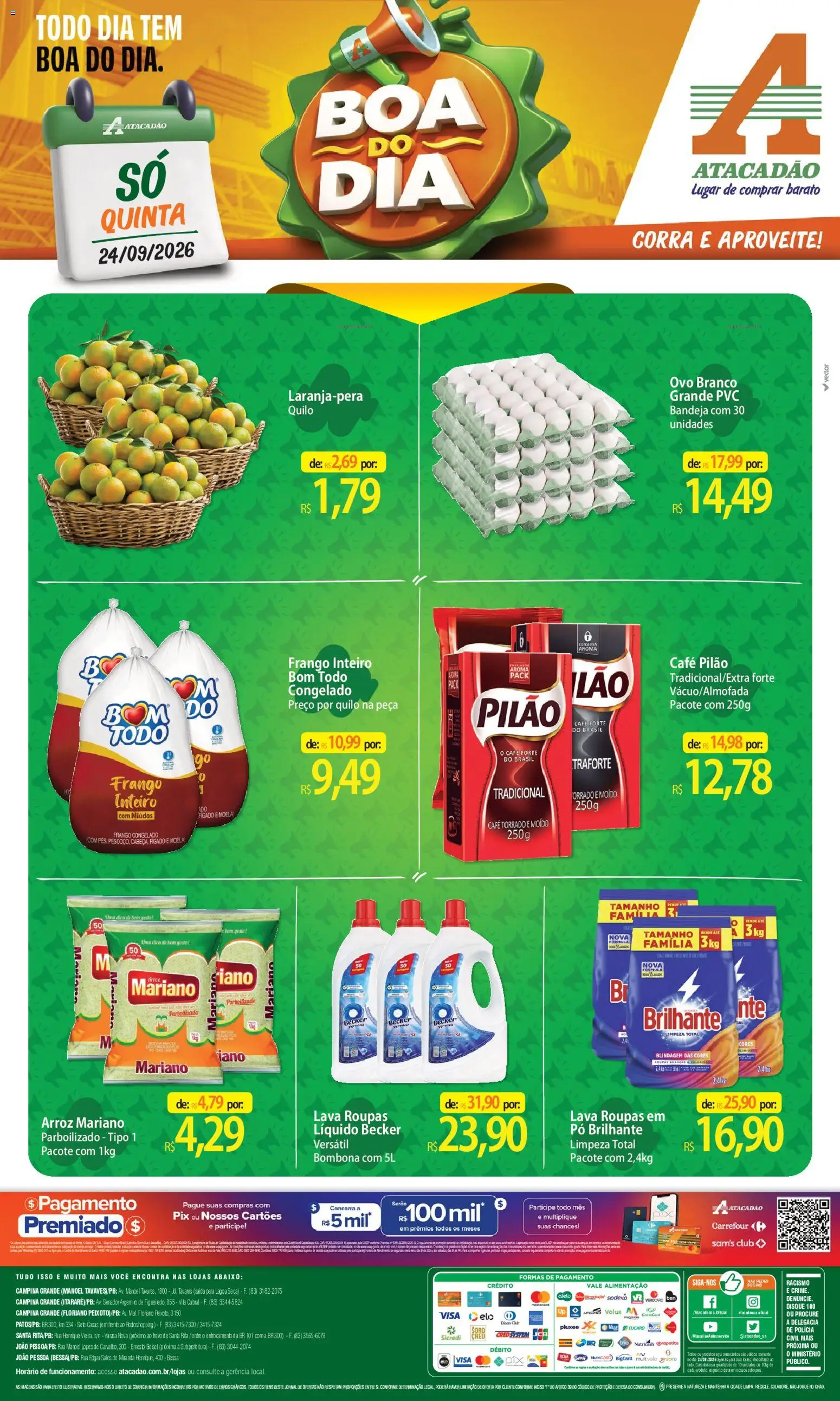 Pré-Visualização do folheto "Atacadão ofertas - PB" da loja Atacadão válido a partir de 24/09/2026