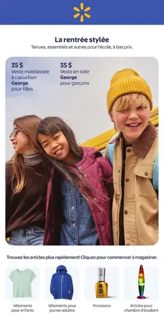 Un aperçu du dépliant Walmart circulaire - La rentrée stylée du magasin Walmart est valide à partir 30 juill. 2026
