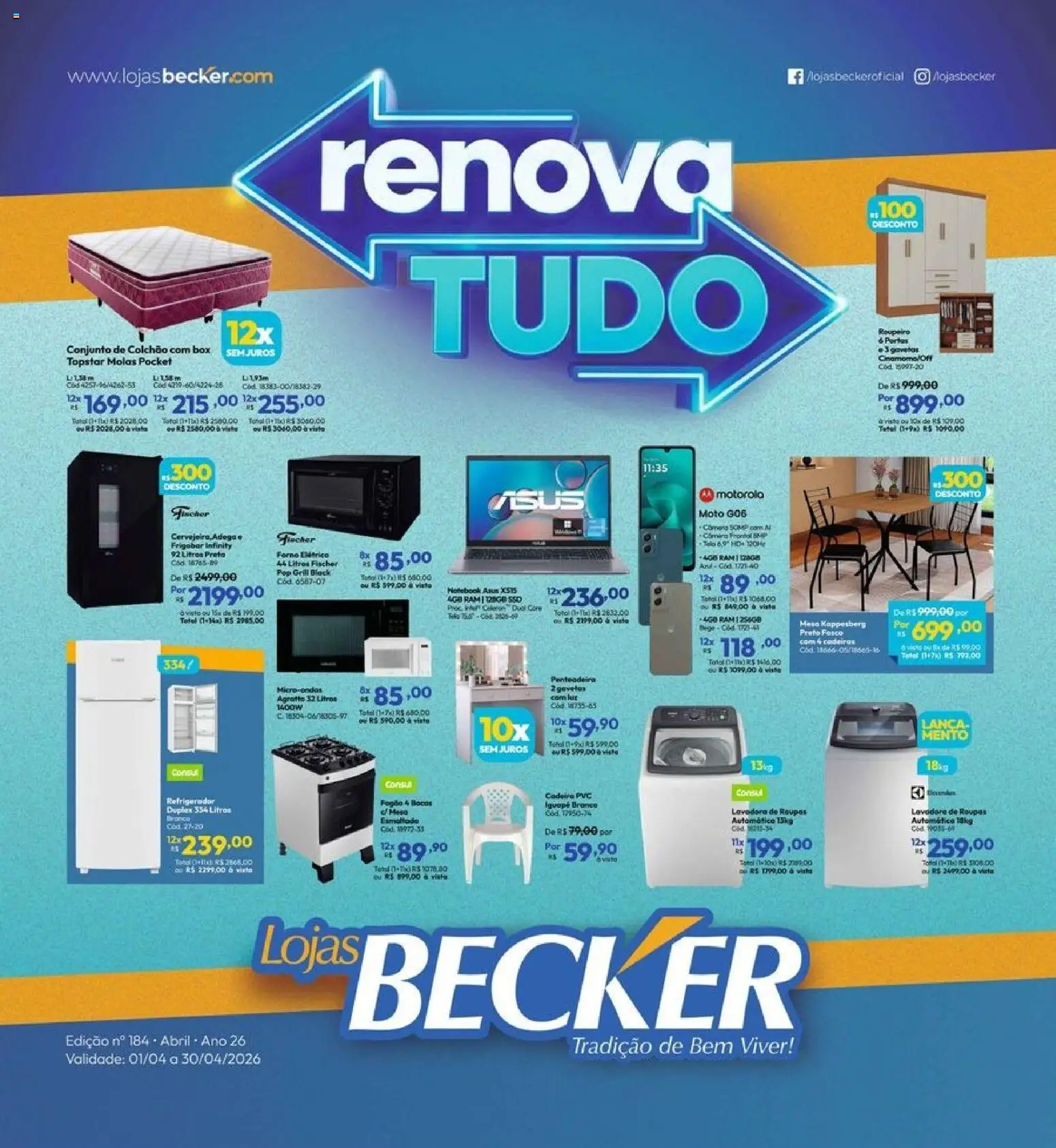 Pré-Visualização do folheto "Lojas Becker ofertas Abril " da loja Lojas Becker válido a partir de 01/04/2026