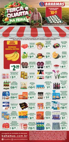 Pré-Visualização do folheto "Bahamas Supermercados ofertas Terça e Quarta na Feira" da loja Bahamas Supermercados válido a partir de 19/05/2026