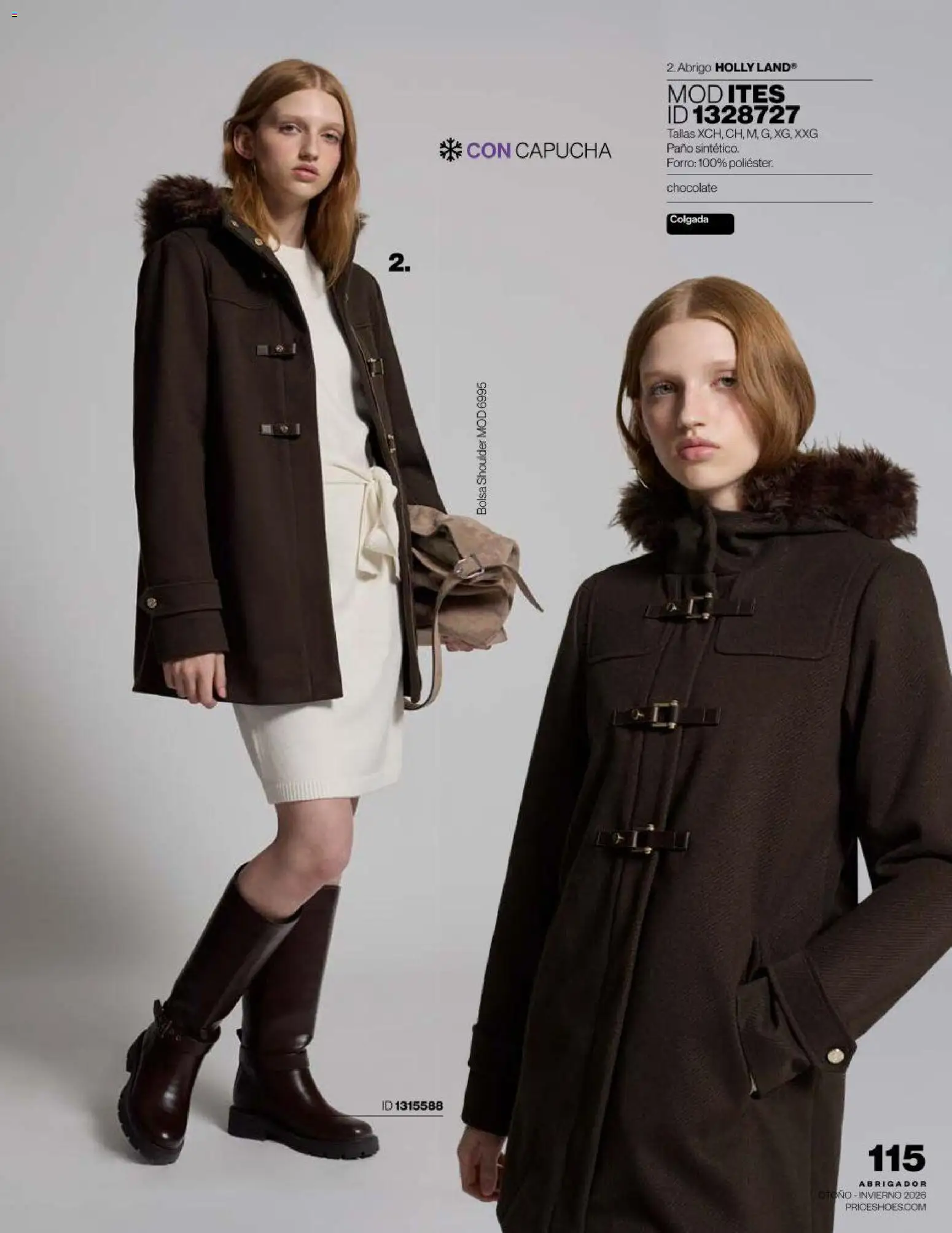 Vista previa las ofertas de la tienda Price Shoes - Price Shoes catálogo Abrigador desde el 16/09/2026 - Chocolate, Bolsa, Abrigo