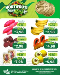 Pré-Visualização do folheto "Mart Minas ofertas Hortifruti" da loja Mart Minas válido a partir de 16/09/2026