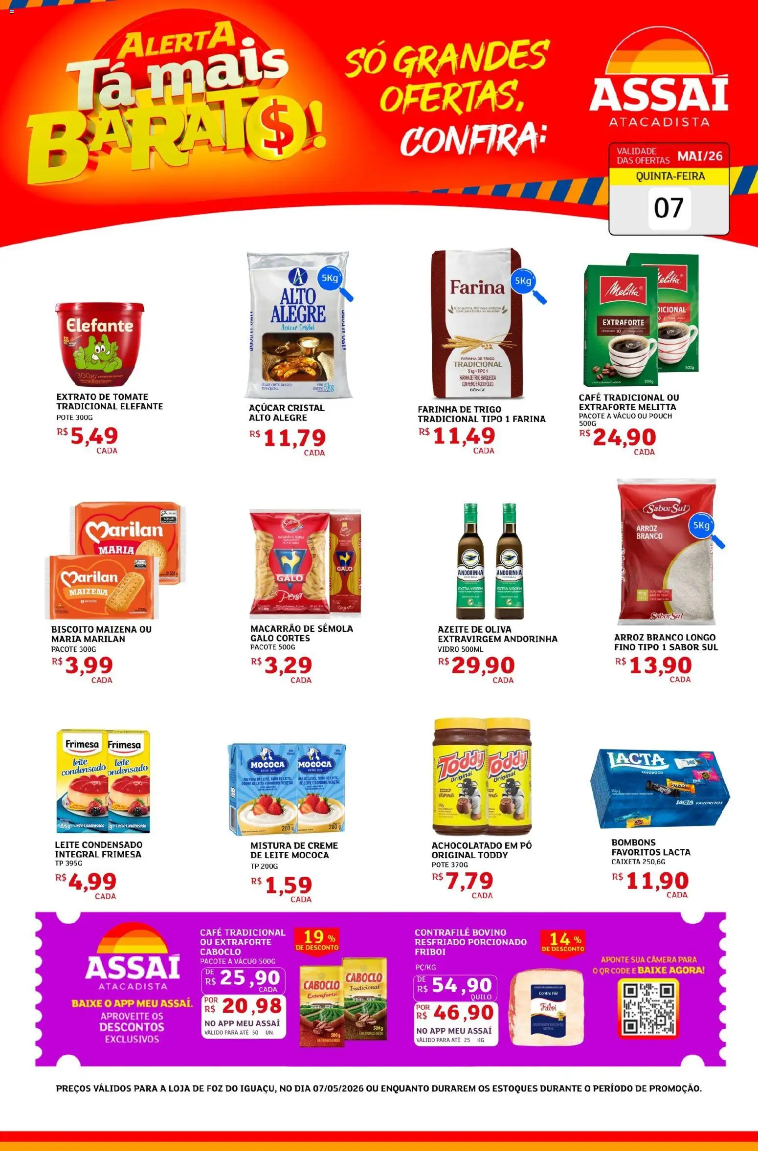 Pré-Visualização do folheto "Assaí Atacadista ofertas - PR" da loja Assaí Atacadista válido a partir de 07/05/2026