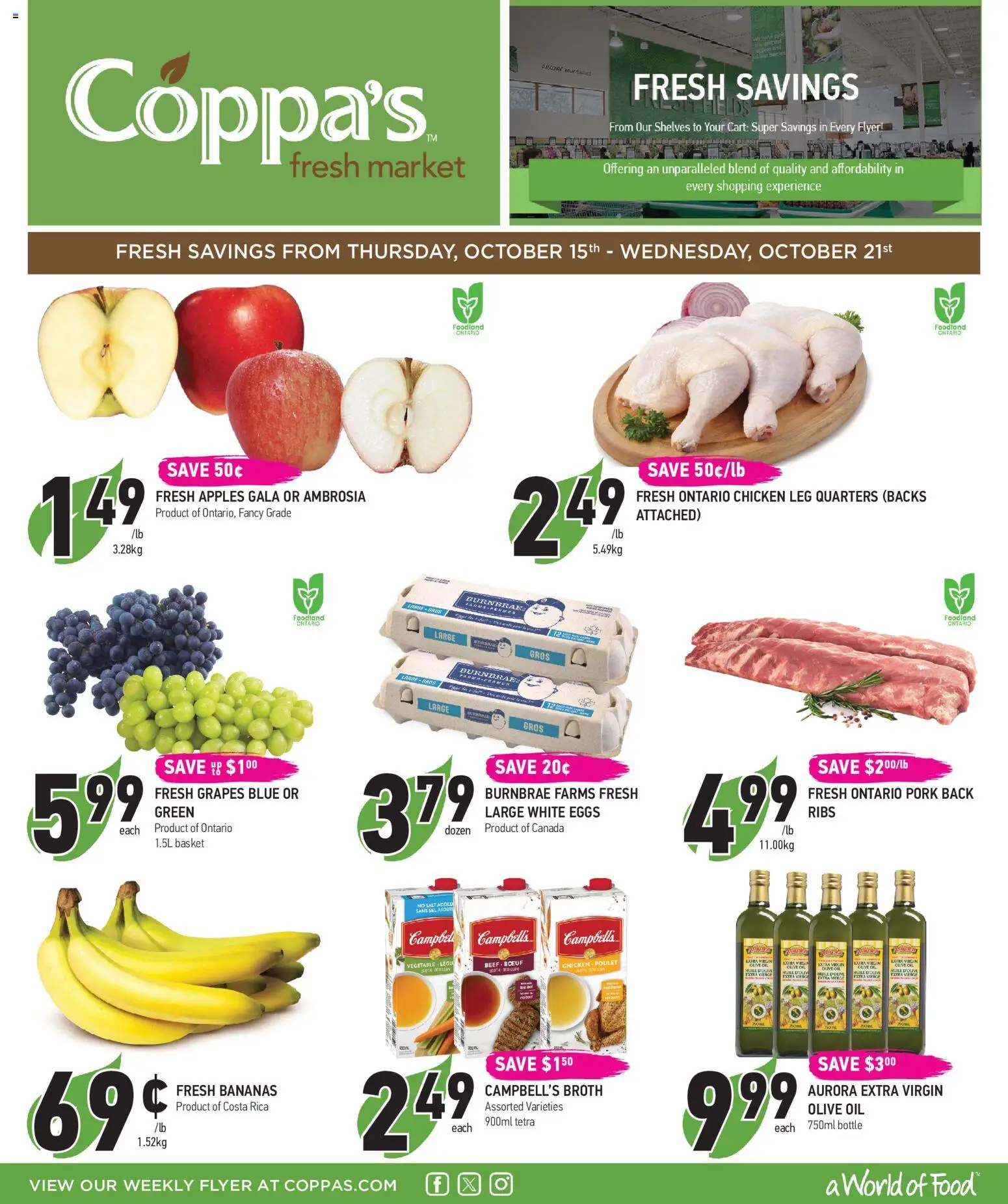 Preview of leaflet Coppas Fresh Market weekly flyer / circulaire from shop Coppas Fresh Market is valid from Oct 15, 2026