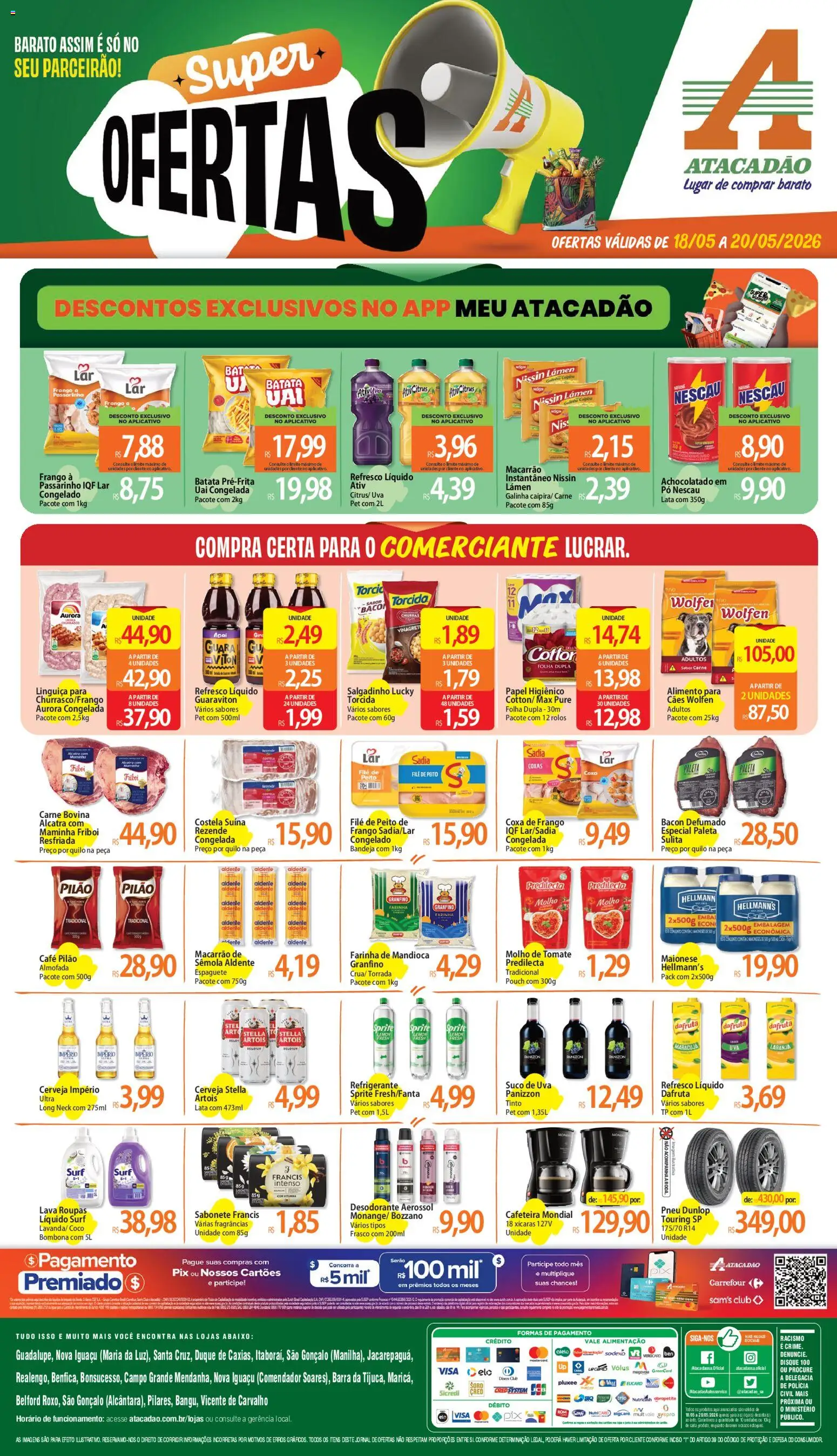 Pré-Visualização do folheto "Atacadão ofertas - RJ" da loja Atacadão válido a partir de 18/05/2026