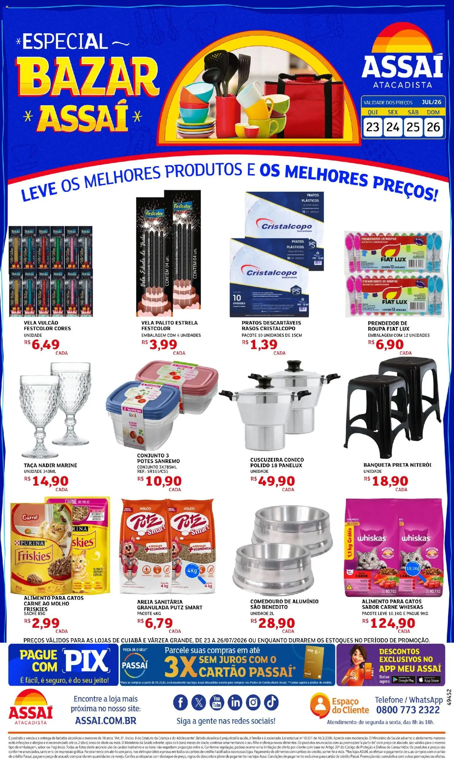 Pré-Visualização do folheto "Assaí Atacadista ofertas - MT" da loja Assaí Atacadista válido a partir de 23/07/2026