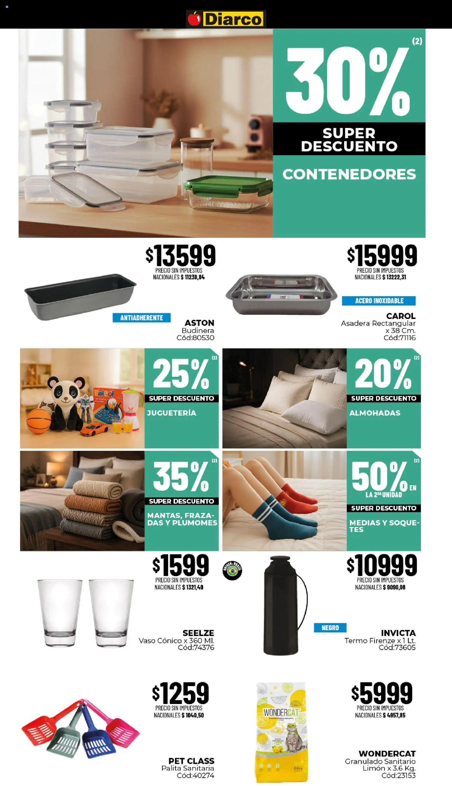 Vista previa del folleto de la tienda Diarco válido desde el 17/08/2026 - Termo, Medias, Limón, Budinera, Asadera