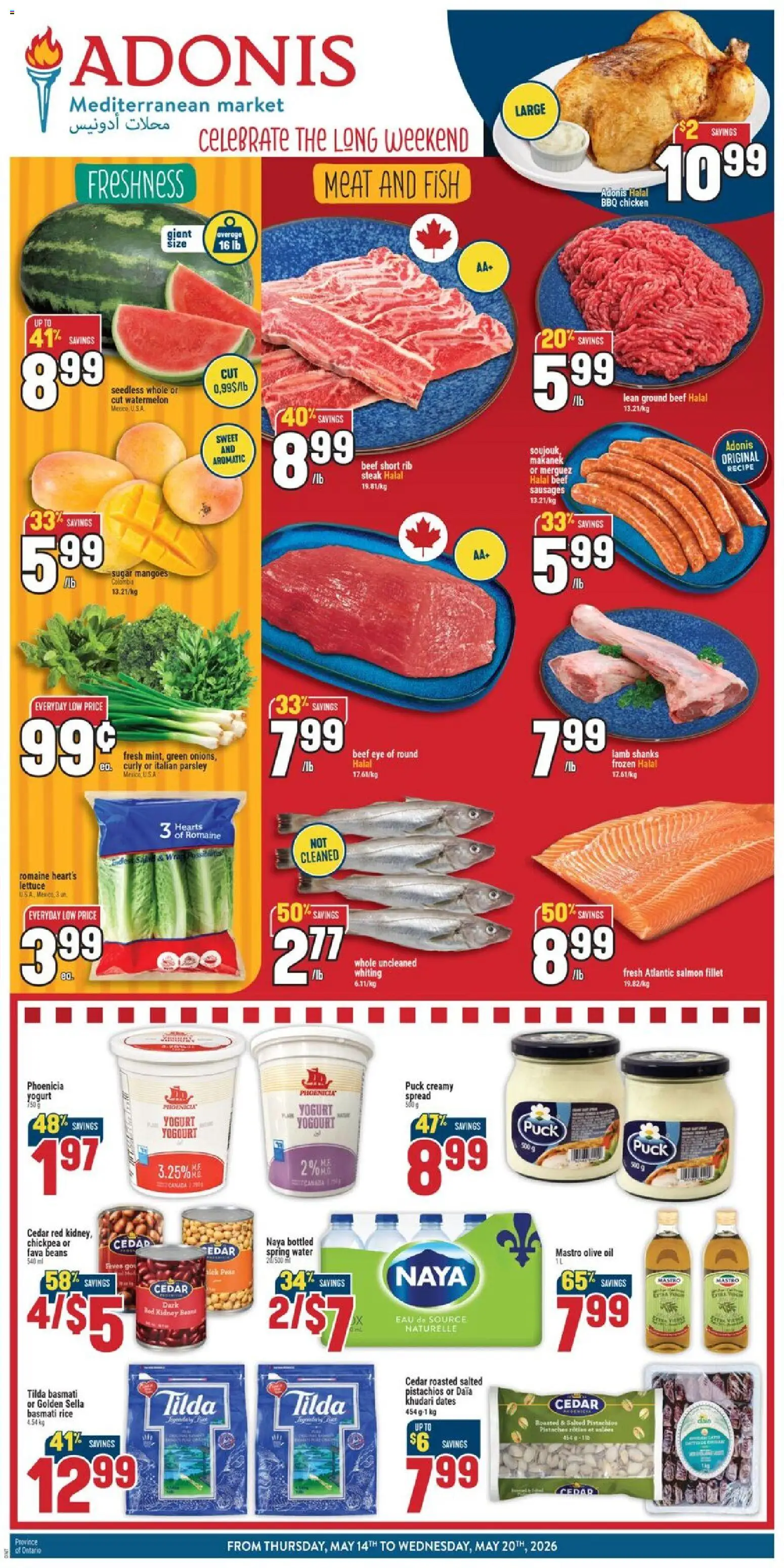 Preview of leaflet Adonis weekly flyer from shop Adonis is valid from May 14, 2026