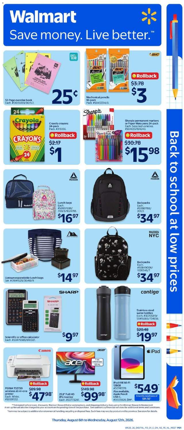 New Walmart flyer from Aug 06