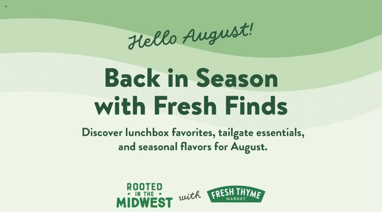 Ad Preview of Fresh Thyme Fresh Thyme Monthly Ad from 08/01/2026