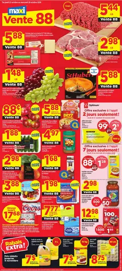 Preview of leaflet Maxi weekly flyer / circulaire from shop Maxi is valid from Oct 22, 2026